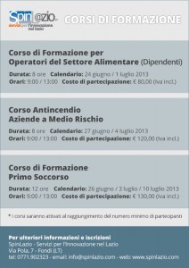 Corsi di Formazione - giugno 2013